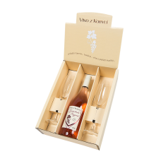 Dárkový set Frizzante Zweigeltrebe rosé + 2 skleničky Víno z kobylí - Pravda o lidech a zemi